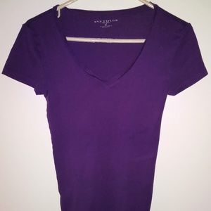 Ann Taylor Cap Sleeve Top V-Neck Women's Medium